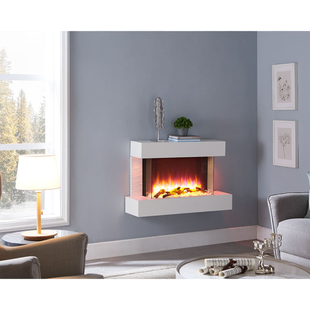 Kingston 47" Wall Mounted Fireplace CEMENT GREY