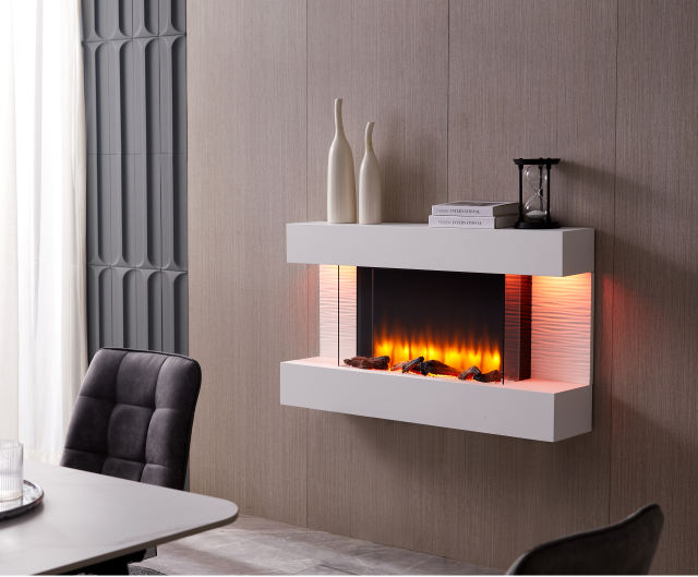 Kingston 43'' Wall Mounted Fireplace