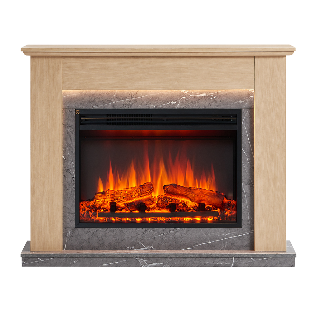 White oak electric deals fireplace