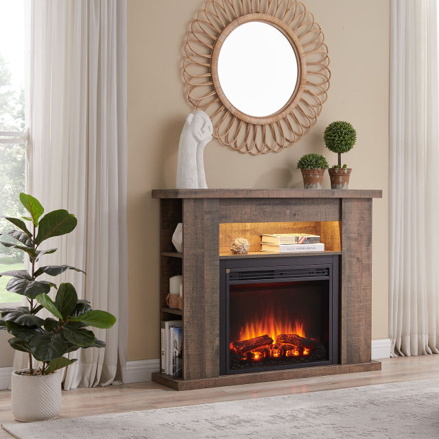 FLAMME 43" Electric Fireplace Suite