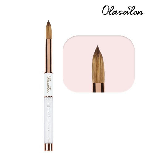 OLASALON 100% Kolinksy  pincel de uñas de acrílico blanca
