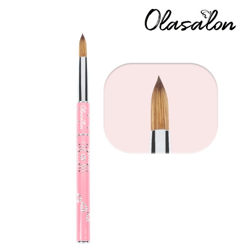 OLASALON 100% Kolinksy  pincel de uñas de acrílico rosado