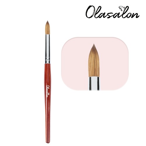 OLASALON Pincel Para Uñas 100% acrílico Kolinksy Madera