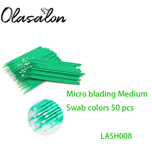 micro hisopo mediano  colores 50pzas-lash008