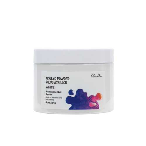 Polvo Acrilico OLASALON - Blanco ola302-  8 oz