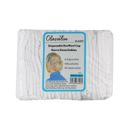 gorro desechable 100/pt-0lasalon blanca -ola2017