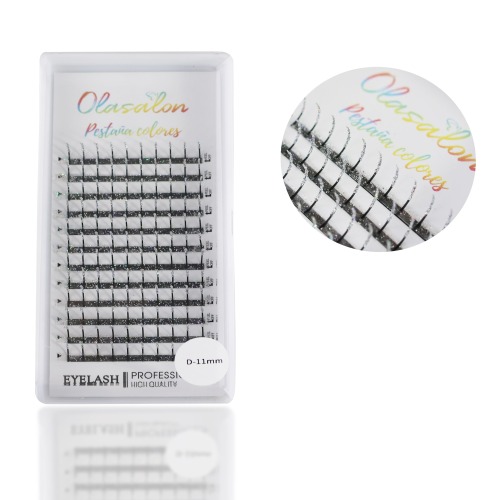 Pestaña con escarcha plateada -10mm-14mm-lash402