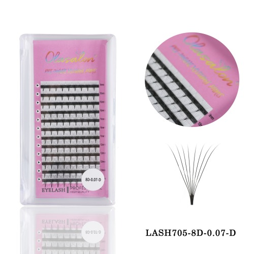 pestaña-Pre-made volumen Fans-MIX-8d-0.07-d-lash705