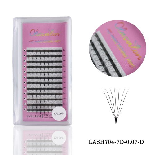 pestaña-Pre-made volumen Fans-MIX-7d-0.07-d-lash704