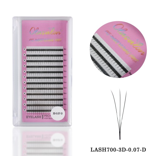 pestaña-Pre-made volumen Fans-MIX-3d-0.07-d-lash700