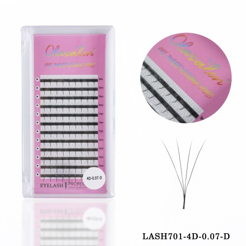 pestaña-Pre-made volumen Fans-MIX-4d-0.07-d-lash701