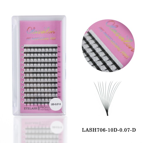 pestaña-Pre-made volumen Fans-MIX-10d-0.07-d-lash706