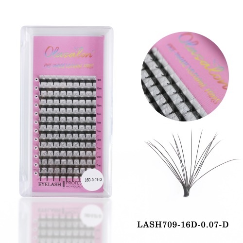 pestaña-Pre-made volumen Fans-MIX-16d-0.07-d-lash709