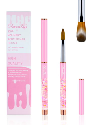 100%  kolinksy pincel acrilico escarcha rosado OLASALON