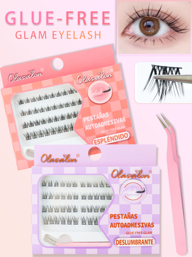 olasalon diy pestañas autoadhesivas de dibujos animados naturales