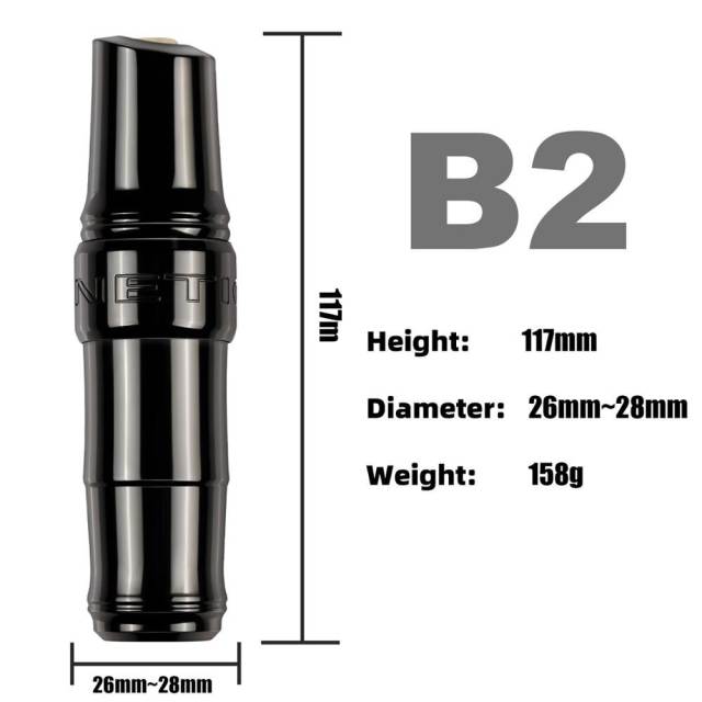 DKLAB B2 RCA Tattoo Machine Pen,for Permanent Makeup,Match Needle Cartridges,Standard/Coreless Motor,28mm Grip,158g