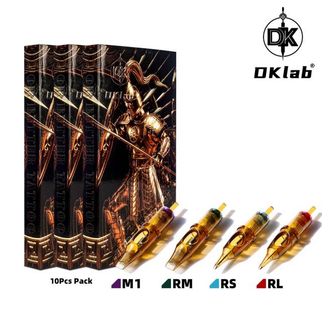 10pcs Pack DKLAB Warrior Needle Cartridge for Body Tattooing & Permanent Microblading Makeup,0.30mm RL / RS / RM(MC) / M1