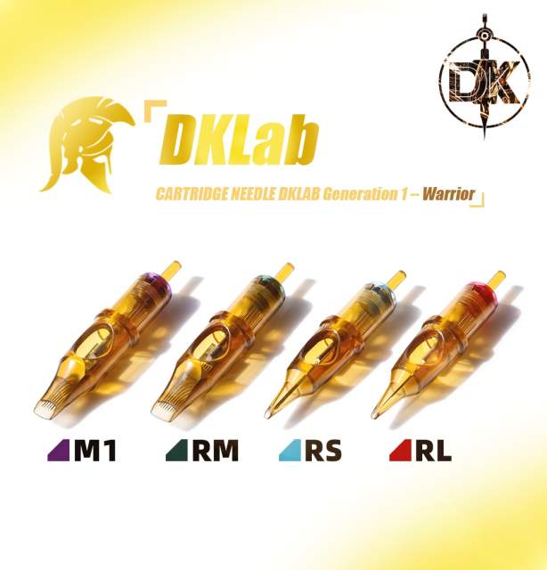 10pcs Pack DKLAB Warrior Needle Cartridge for Body Tattooing & Permanent Microblading Makeup,0.30mm RL / RS / RM(MC) / M1