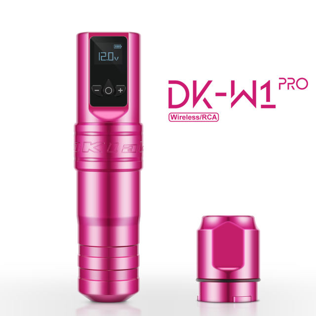 DKLAB Rotary Wireless Tattoo Pen Gun Machine Kit,DK-W1 Pro Rose Color