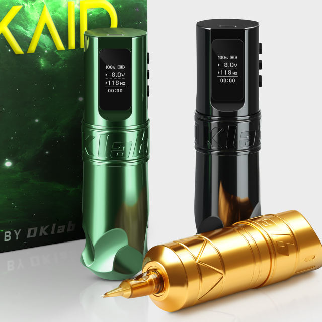 Gold ALKAID Wireless Tattoo Pen Machine Kit Gun,DKLAB Tattoo Equipment Supply