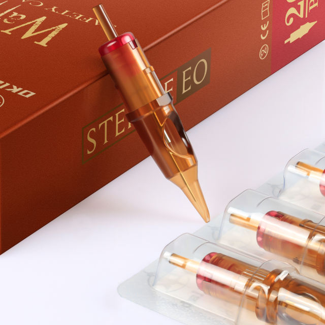 Tattoo Needles DKLAB Warrior Cartridge Neeldes RL Series Round Liner,Top Grade 304# Stainless Steel Long Taper