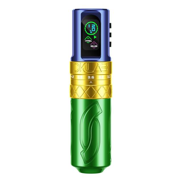 DKLAB Mizar Tattoo Pen Machine,Rotary Tattoo Gun Kit Load Strong Japanese Coreless Motor,Stroke Adjustable Start from 2.7mm to 4.5mm,2 Pieces of 1800mAh Battery Pack
