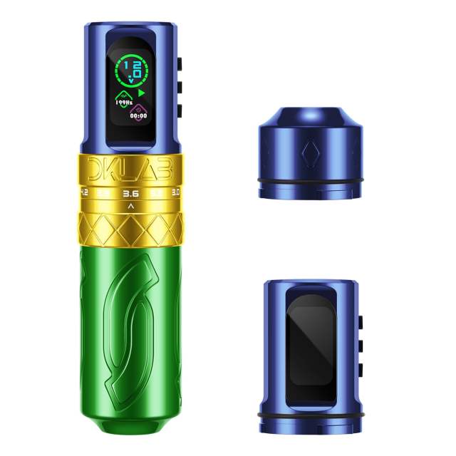 DKLAB Mizar Tattoo Pen Machine,Rotary Tattoo Gun Kit Load Strong Japanese Coreless Motor,Stroke Adjustable Start from 2.7mm to 4.5mm,2 Pieces of 1800mAh Battery Pack