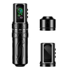 DKLAB Mizar Tattoo Pen Machine,Rotary Tattoo Gun Kit Load Strong Japanese Coreless Motor,Stroke Adjustable Start from 2.7mm to 4.5mm,2 Pieces of 1800mAh Battery Pack