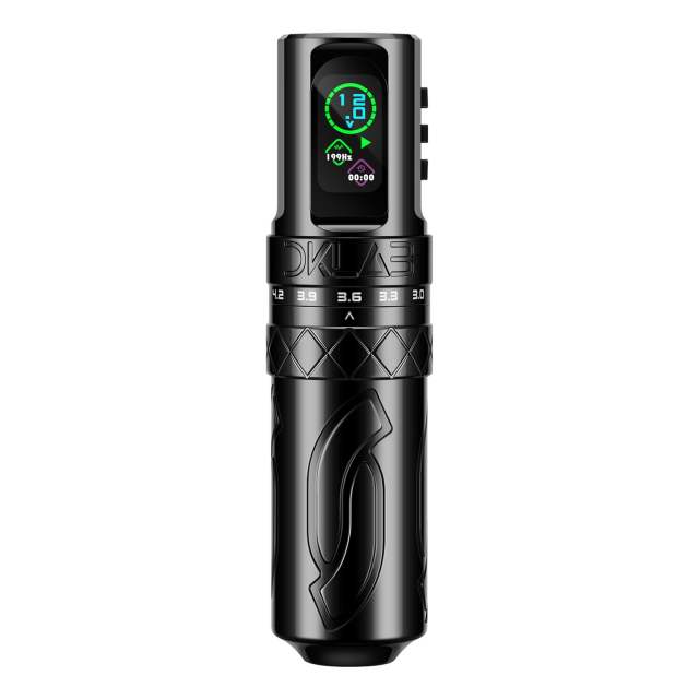 DKLAB Mizar Tattoo Pen Machine,Rotary Tattoo Gun Kit Load Strong Japanese Coreless Motor,Stroke Adjustable Start from 2.7mm to 4.5mm,2 Pieces of 1800mAh Battery Pack