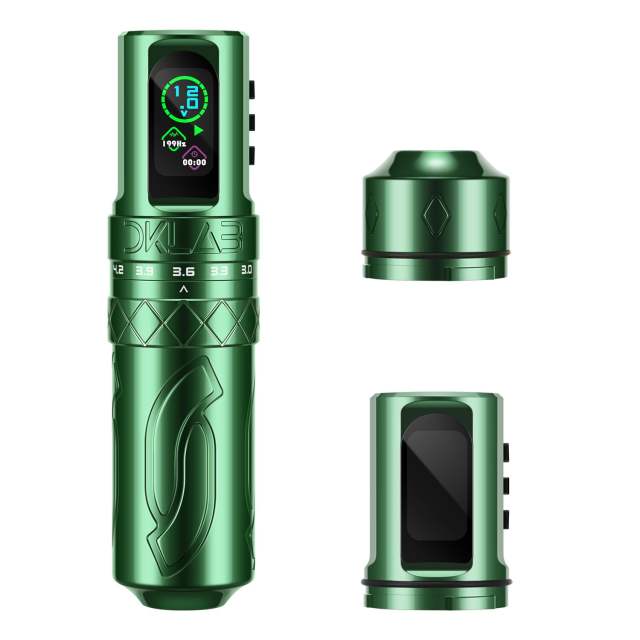 DKLAB Mizar Tattoo Pen Machine,Rotary Tattoo Gun Kit Load Strong Japanese Coreless Motor,Stroke Adjustable Start from 2.7mm to 4.5mm,2 Pieces of 1800mAh Battery Pack