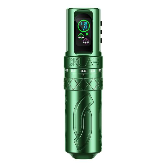 DKLAB MIZAR Wireless Tattoo Gun Kit Adjustable Stroke Tattoo Pen Machine Set Emerald Color