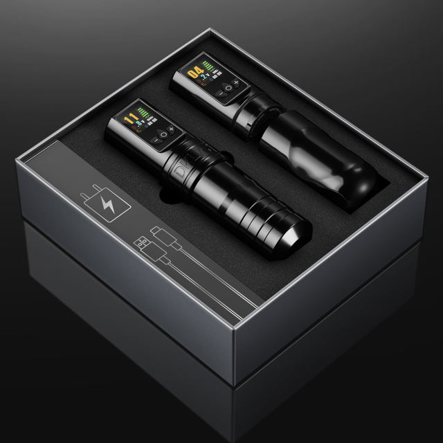 DKLAB New DK-W1 Pro Wireless Tattoo Pen Machine Set Rotary Tattoo Gun Pen Kit with Japanese Coreless Motor & 2400mAh Battery,for Tattoo Permanent Artists Supply