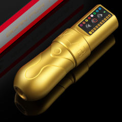 DKLAB New DK-W1 Wireless Tattoo Pen Machine Set Gold Color