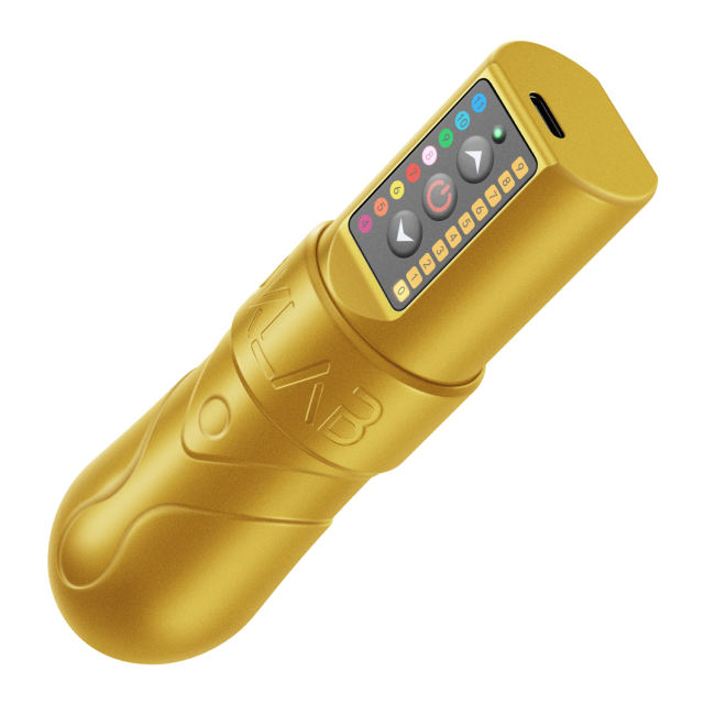 DKLAB New DK-W1 Wireless Tattoo Pen Machine Set Gold Color