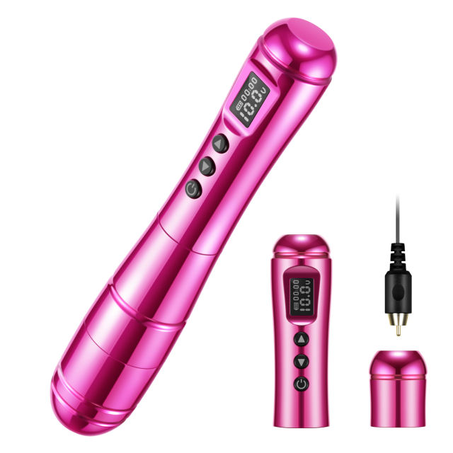 DKLAB Alioth Wireless Permanet Makeup Tattoo Pen Machine Kit Rotary Tattoo Gun with 2x Batteries Power Supply Lightweight Multi Functional Set for Professional Artists Permanent Makeup