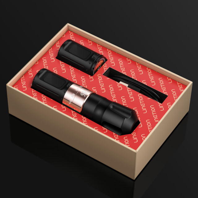 Linetion KT2 Wireless Tattoo Gun Pen Machine Kit with 1800 mAh Battery & Stroke Adjustment From 2.7~4.5 mm