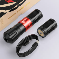 Linetion KT2 Wireless Tattoo Gun Pen Machine Kit with 1800 mAh Battery & Stroke Adjustment From 2.7~4.5 mm