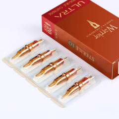 10 Pieces Pack DKLAB Warrior Tattoo Cartridge Needles for Body Tattooing & Permanent Microblading Makeup,0.35/0.30 #10 #12 Round Liner Bugpin Magnum RL / RS / RM(MC) / M1 for Tattoo Supply