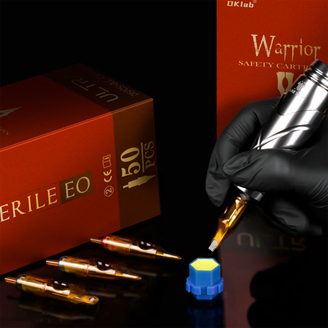 10 Pieces Pack DKLAB Warrior Tattoo Cartridge Needles for Body Tattooing & Permanent Microblading Makeup,0.35/0.30 #10 #12 Round Liner Bugpin Magnum RL / RS / RM(MC) / M1 for Tattoo Supply