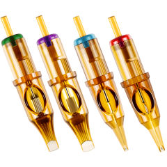 10 Pieces Pack DKLAB Warrior Tattoo Cartridge Needles for Body Tattooing & Permanent Microblading Makeup,0.35/0.30 #10 #12 Round Liner Bugpin Magnum RL / RS / RM(MC) / M1 for Tattoo Supply