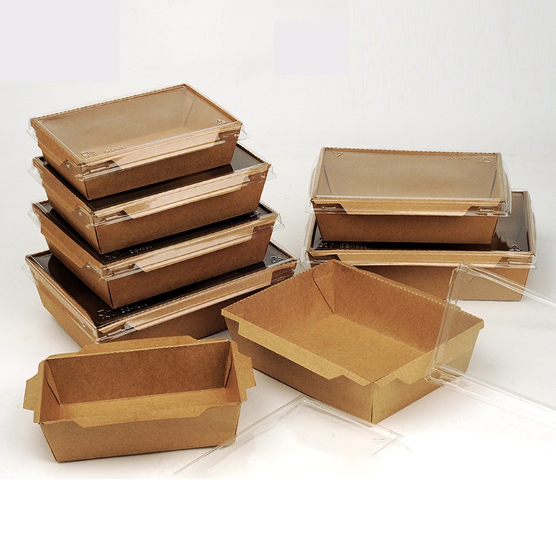 kraft paper disposable lunch container