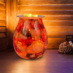 Art glass aromatherapy furnace lasting fragrance safe heating home decoration silent work does not disturb work, sleep