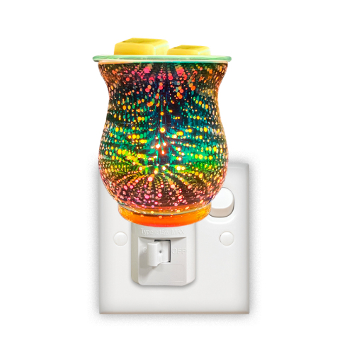 3D Feuerwerk Außenhülle Räucherwachs Heizung Steckbare Duftheizung - Dekoratives Plug-in für warmes Kerzenwachsschmelzen und Torten oder Sesamöl