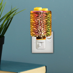 3D Feuerwerk Glas Weihrauchwachs Heater ist ein steckbarer Duftheizer - dekorativer Plug-in zum Schmelzen von warmem Weihrauchwachs und Torten oder Sesamöl