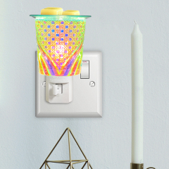 Art glass candle warmth such as insertable fragrance warmth - Decorative plug-ins for warm candle wax melt and tarts or balm