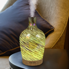 Kunstglas Aromatherapie-Luftbefeuchter Aromatherapie-Diffusor Haushaltsgerät Ultraschall-Silent-Luftbefeuchter Home Decoration