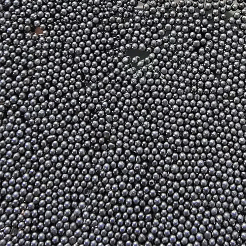 What effect does steel shot and steel grit have on shot blasting strength?