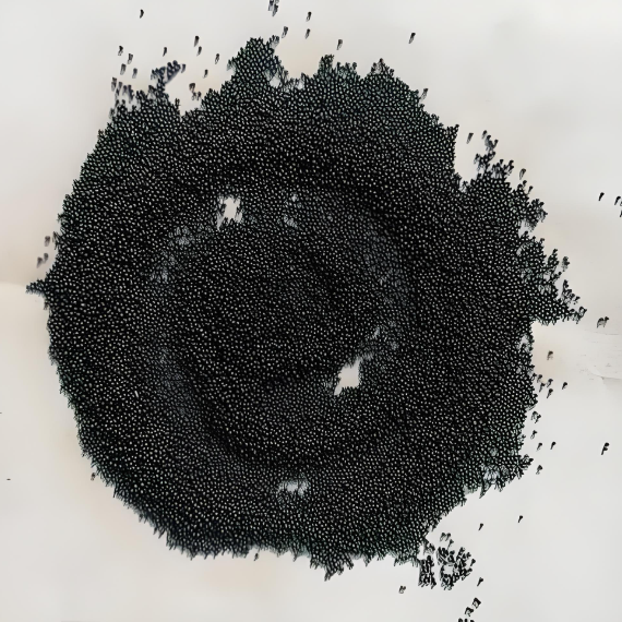 What are the six advantages of steel shot in stone processing?