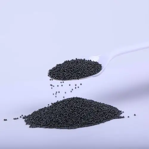 Is the quality of steel shot related to its dark, shiny surface?