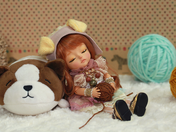 【STOCK】lati yellow latidoll "The little golden puppy" ver. Sophie/Sleeping Sophie